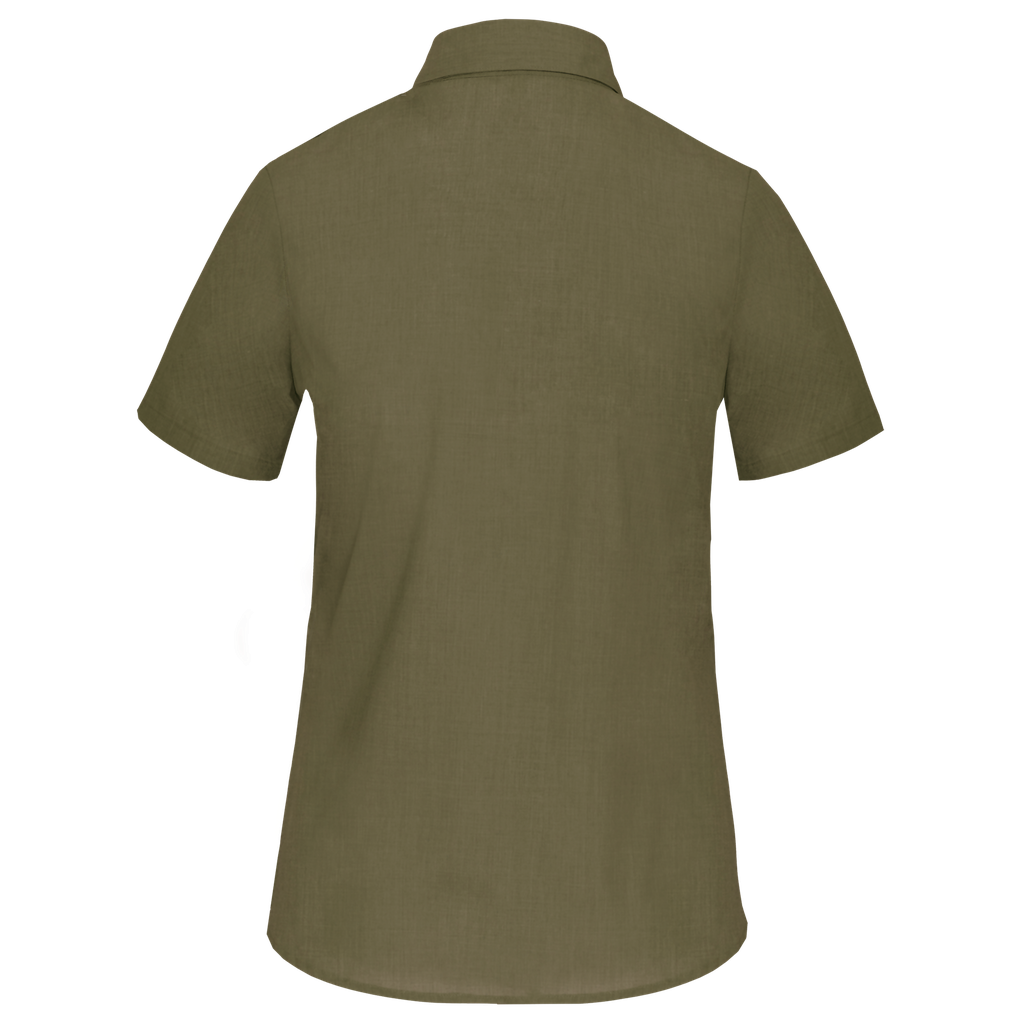 Kariban Chemise popeline polycoton manches courtes entretien facile femme Light khaki (K548)