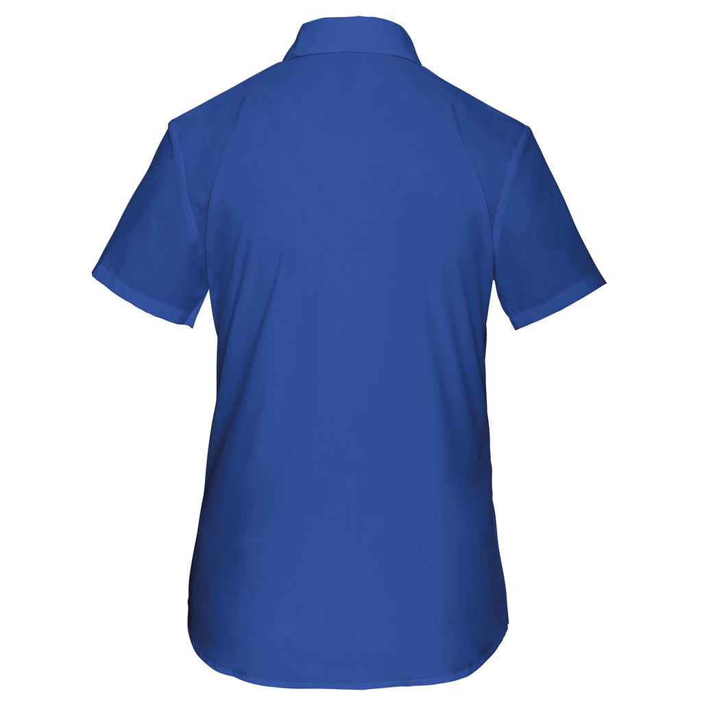 Kariban Chemise popeline polycoton manches courtes entretien facile femme Light Royal Blue (K548)