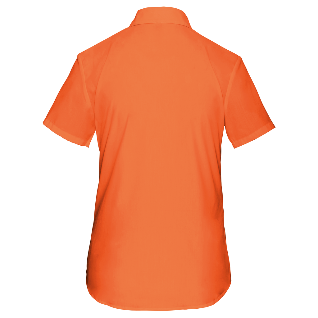 Kariban Chemise popeline polycoton manches courtes entretien facile femme Orange (K548)