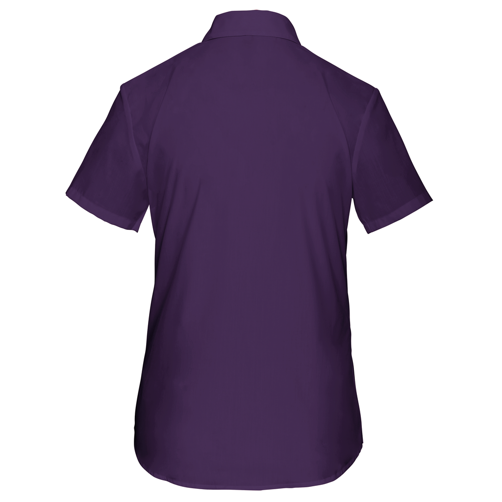 Kariban Chemise popeline polycoton manches courtes entretien facile femme Purple (K548)