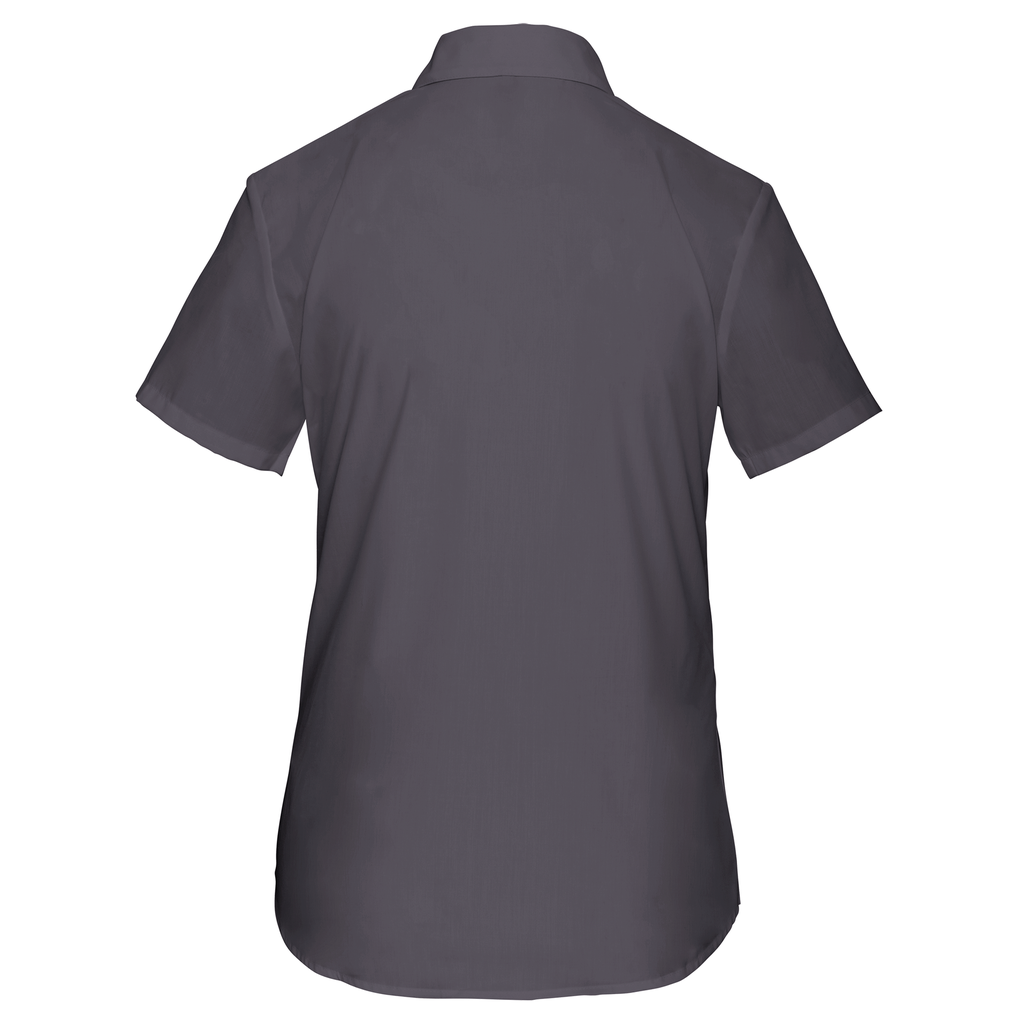 Kariban Chemise popeline polycoton manches courtes entretien facile femme Zinc (K548)
