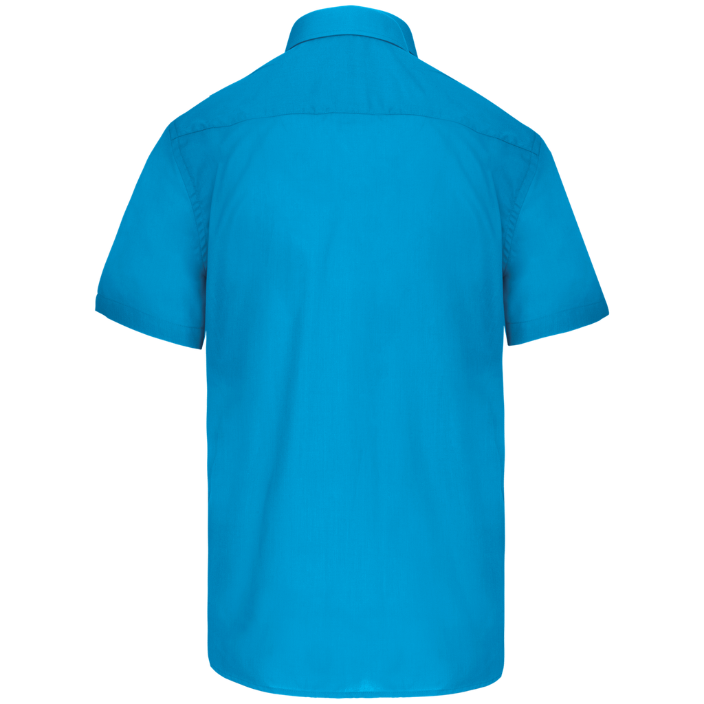 Kariban Chemise popeline polycoton manches courtes entretien facile homme Bright Turquoise (K551)