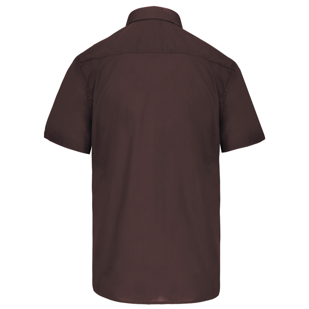Kariban Chemise popeline polycoton manches courtes entretien facile homme Brown (K551)