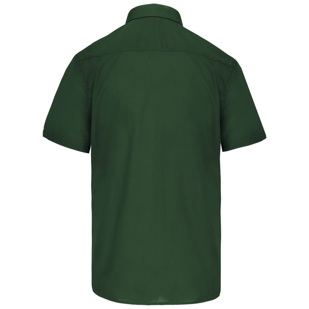 Kariban Chemise popeline polycoton manches courtes entretien facile homme Forest Green (K551)