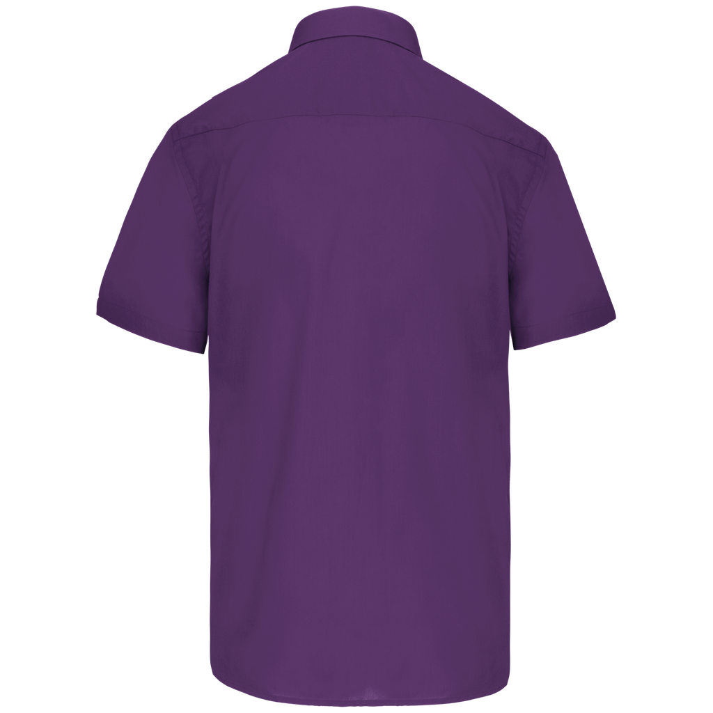 Kariban Chemise popeline polycoton manches courtes entretien facile homme Purple (K551)