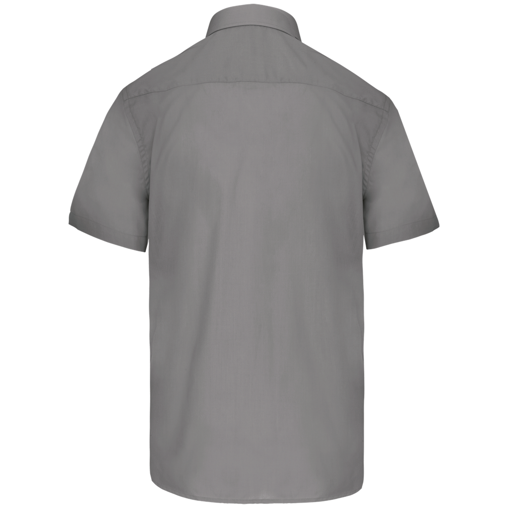 Kariban Chemise popeline polycoton manches courtes entretien facile homme Silver (K551)