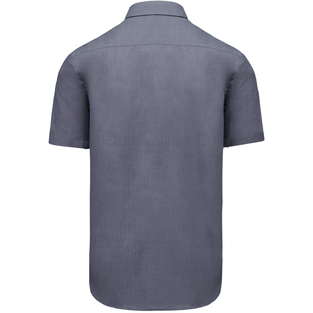 Kariban Chemise popeline polycoton manches courtes entretien facile homme Urban Grey (K551)