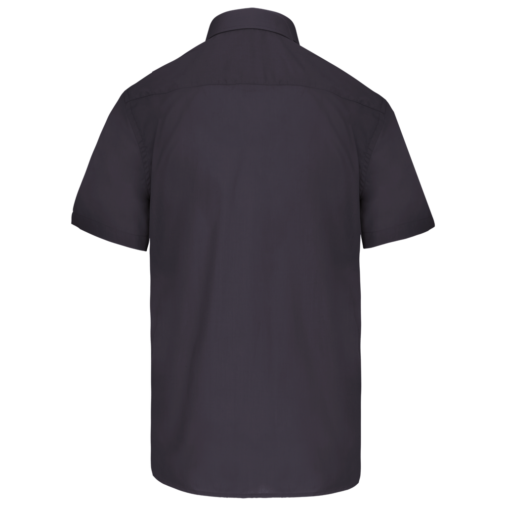 Kariban Chemise popeline polycoton manches courtes entretien facile homme Zinc (K551)