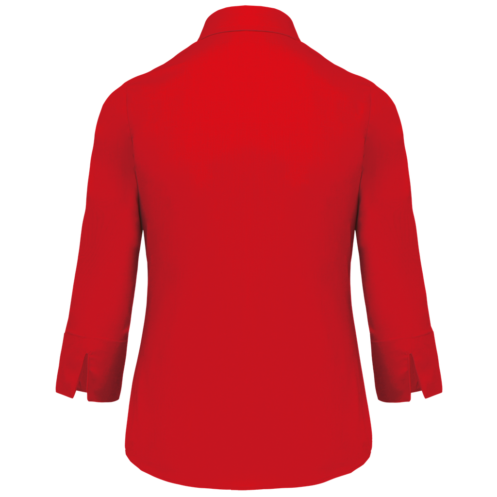 Kariban Chemise popeline polycoton manches 3/4 entretien facile femme Classic Red (K558)