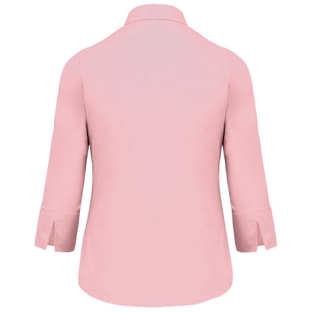 Kariban Chemise popeline polycoton manches 3/4 entretien facile femme Pale Pink (K558)
