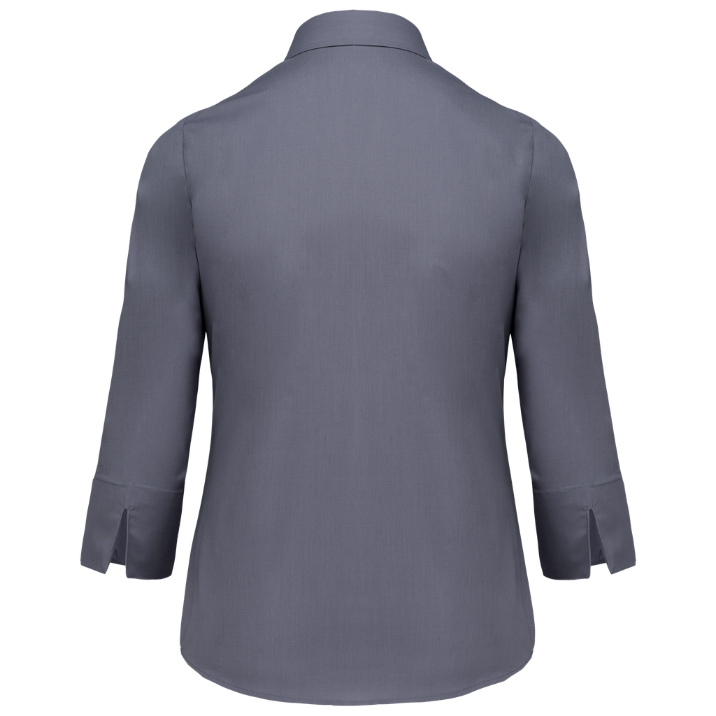 Kariban Chemise popeline polycoton manches 3/4 entretien facile femme Urban Grey (K558)