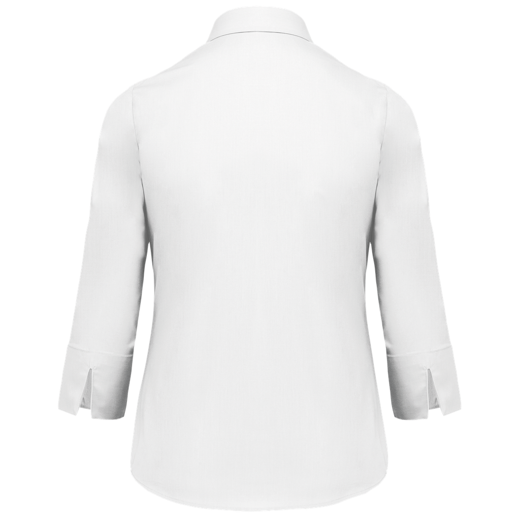 Kariban Chemise popeline polycoton manches 3/4 entretien facile femme White (K558)