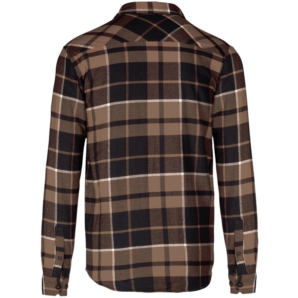Kariban Surchemise à carreaux doublée sherpa homme Camel / Black Checked (K579)