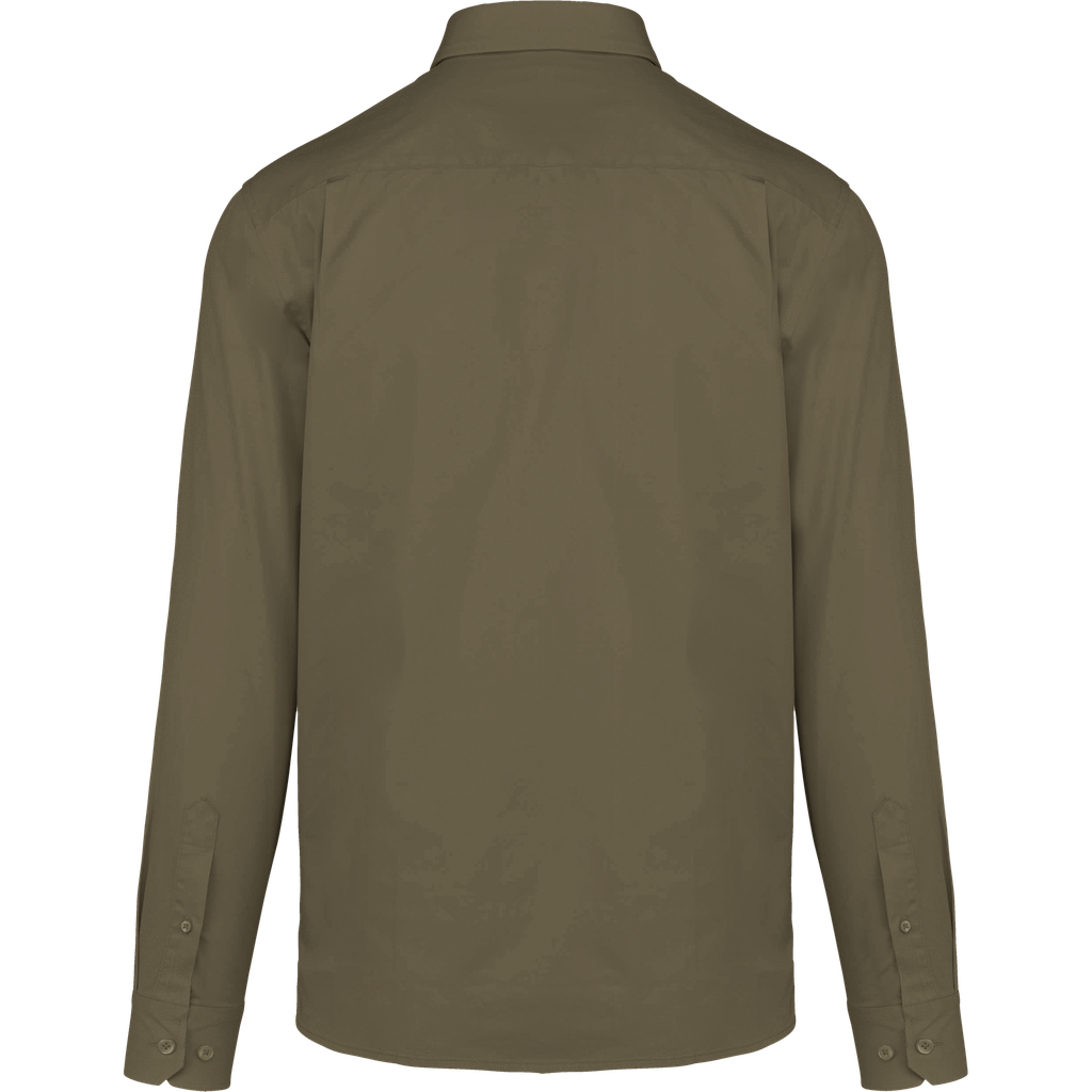 Kariban Chemise coton manches longues Nevada homme Light khaki (K586)