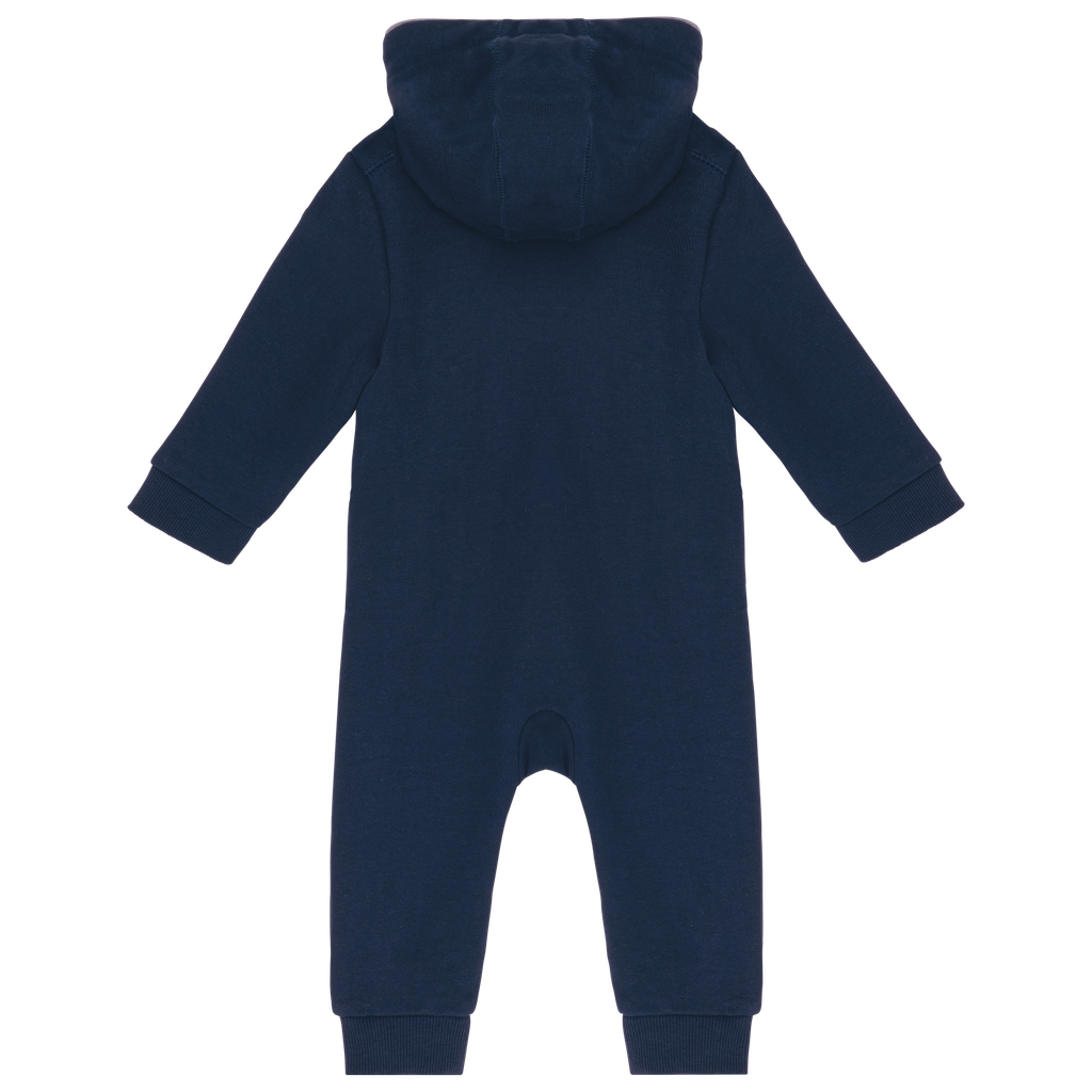 Kariban Grenouillère bébé avec capuche Navy / Oxford Grey (K830)