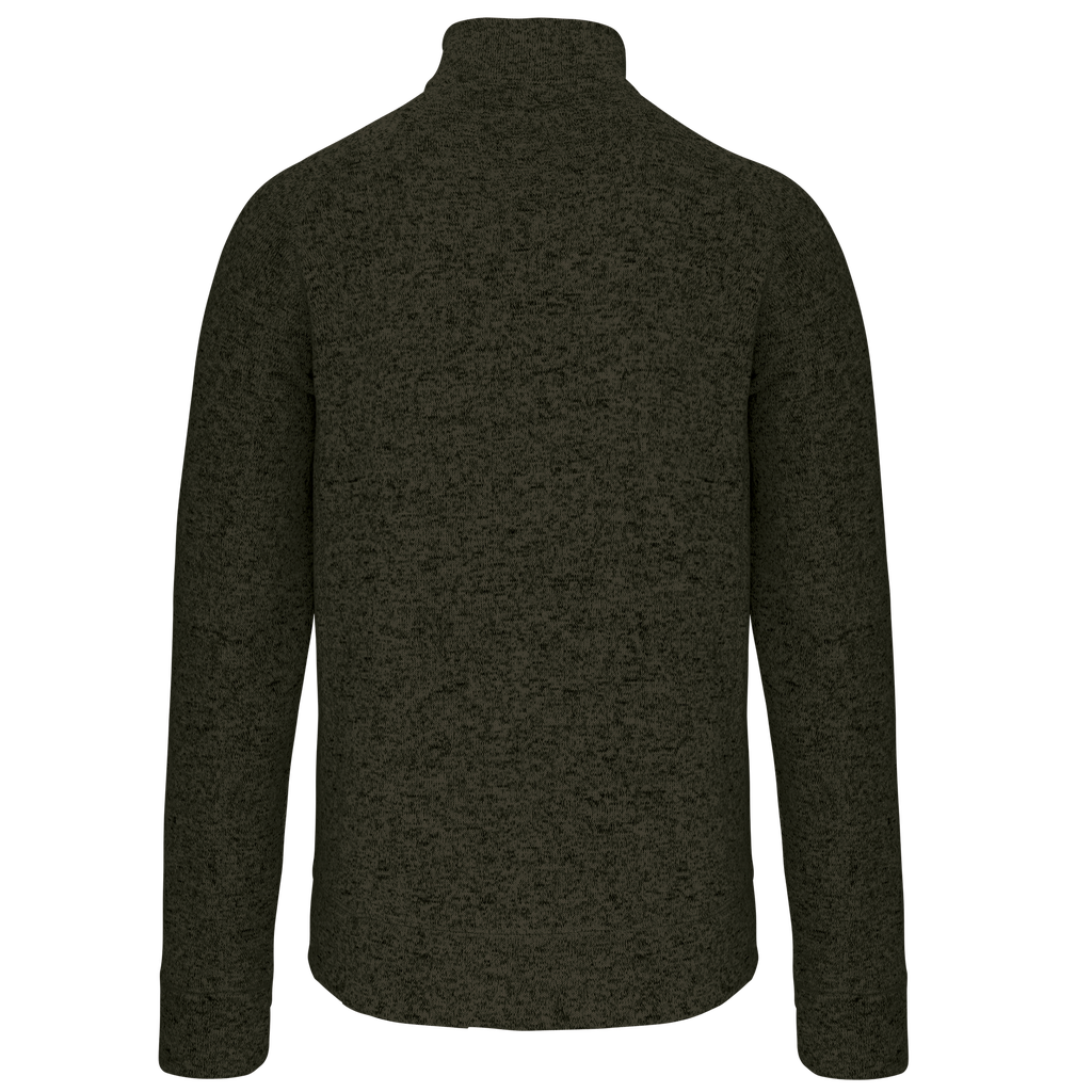 Kariban Veste zippée chinée homme Dark Khaki Melange (K9106)