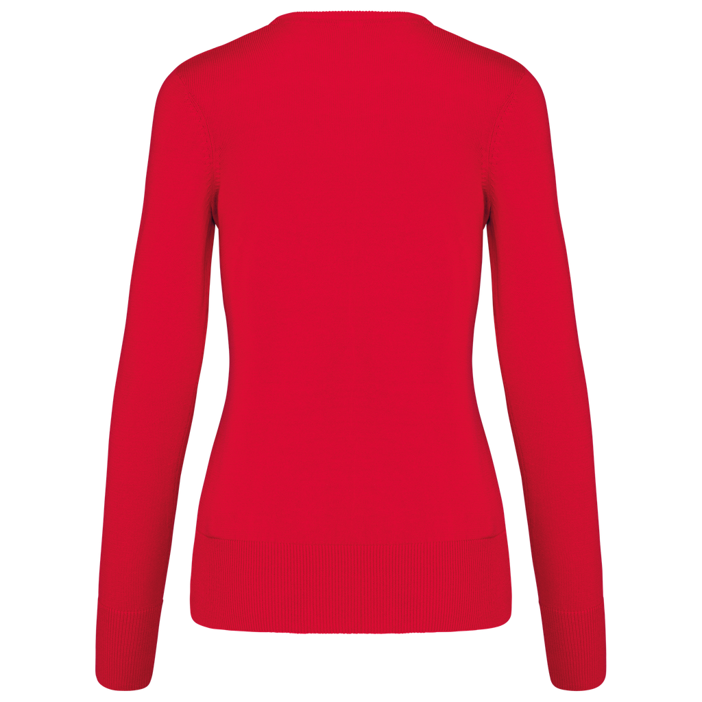 Kariban Pull col V femme Red (K966)
