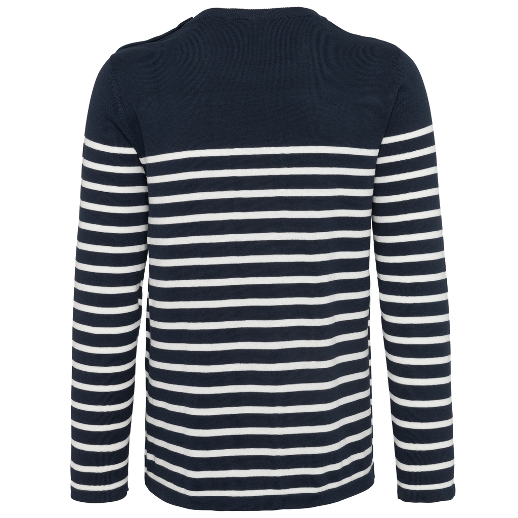 Kariban Pull marin homme Striped Navy / Off White (K989)