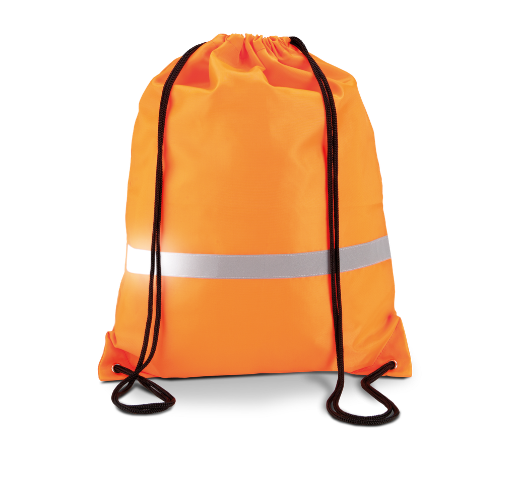Kimood Sac à dos avec cordelettes Fluorescent Orange (KI0109)