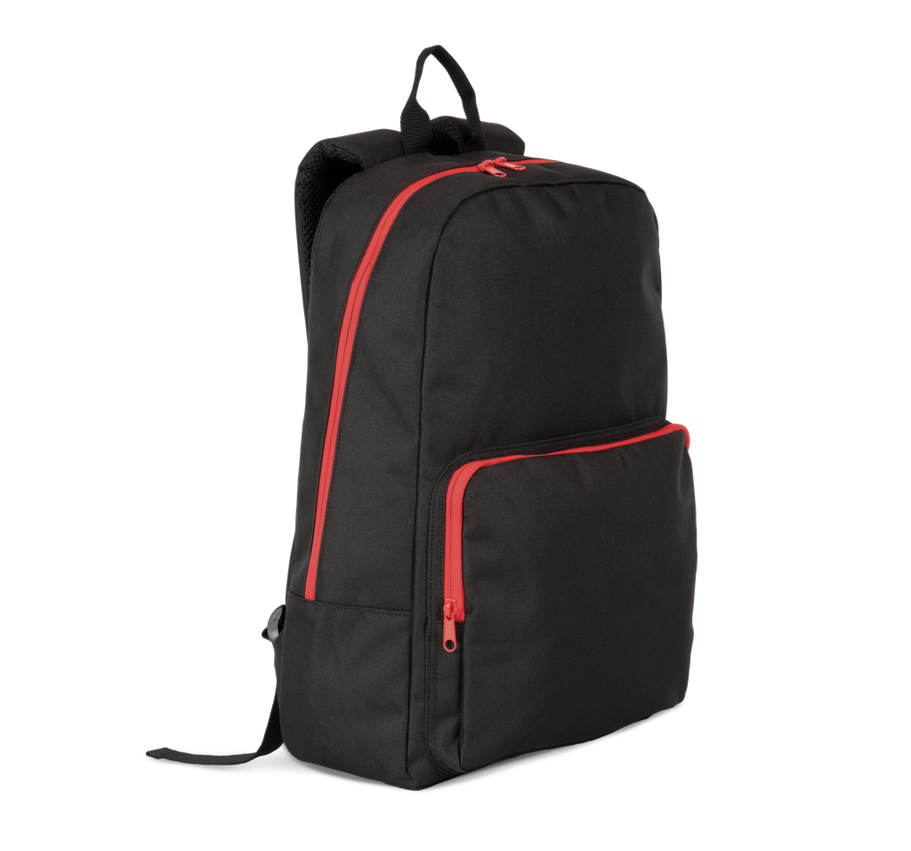 Kimood Sac à dos avec fermetures éclair contrastée Black / Red (KI0181)