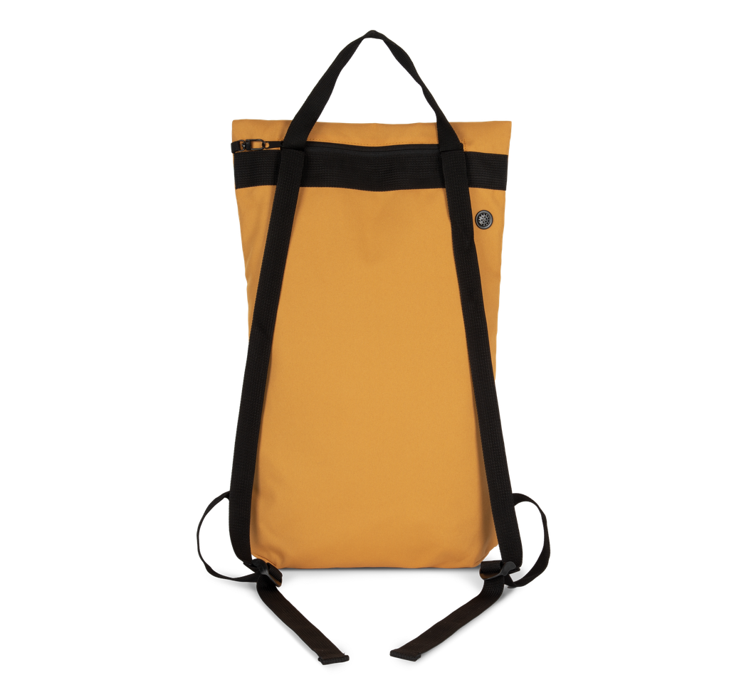 Kimood Sac à dos plat recyclé style urbain Cumin Yellow (KI0183)