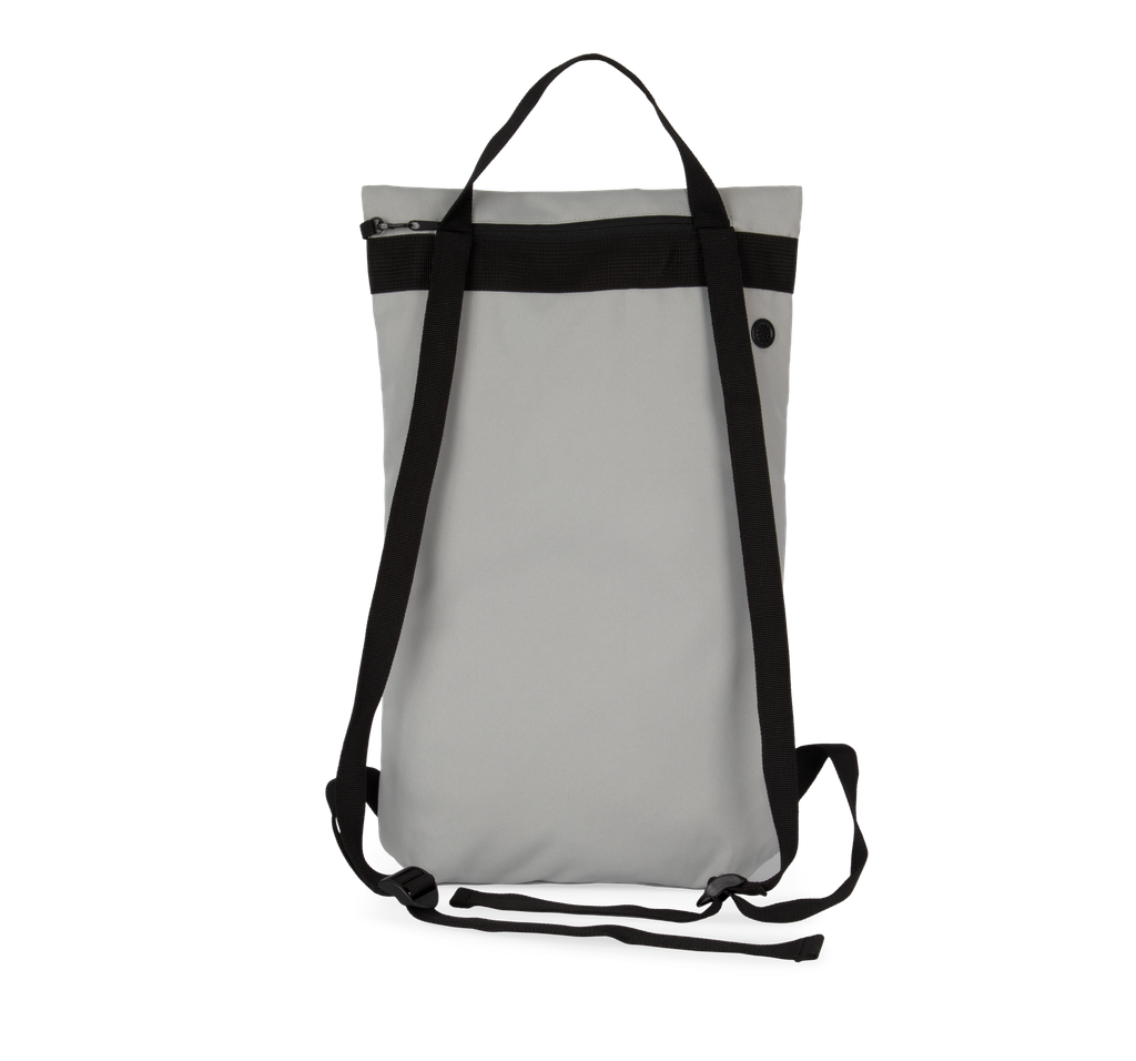 Kimood Sac à dos plat recyclé style urbain Snow Grey (KI0183)