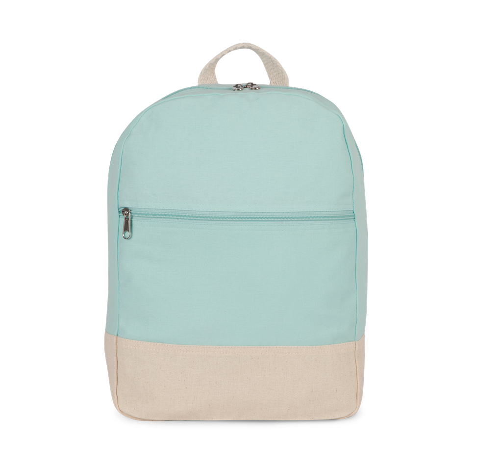 Kimood Sac à dos essentiel en coton Ice Mint / Natural (KI0185)