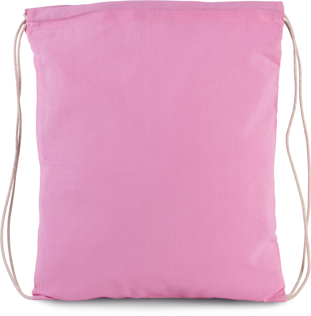 Kimood Petit sac à dos en coton bio avec cordelettes Dark Pink (KI0147)