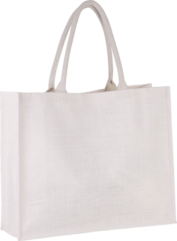 Kimood Sac de plage en jute White (KI0219)