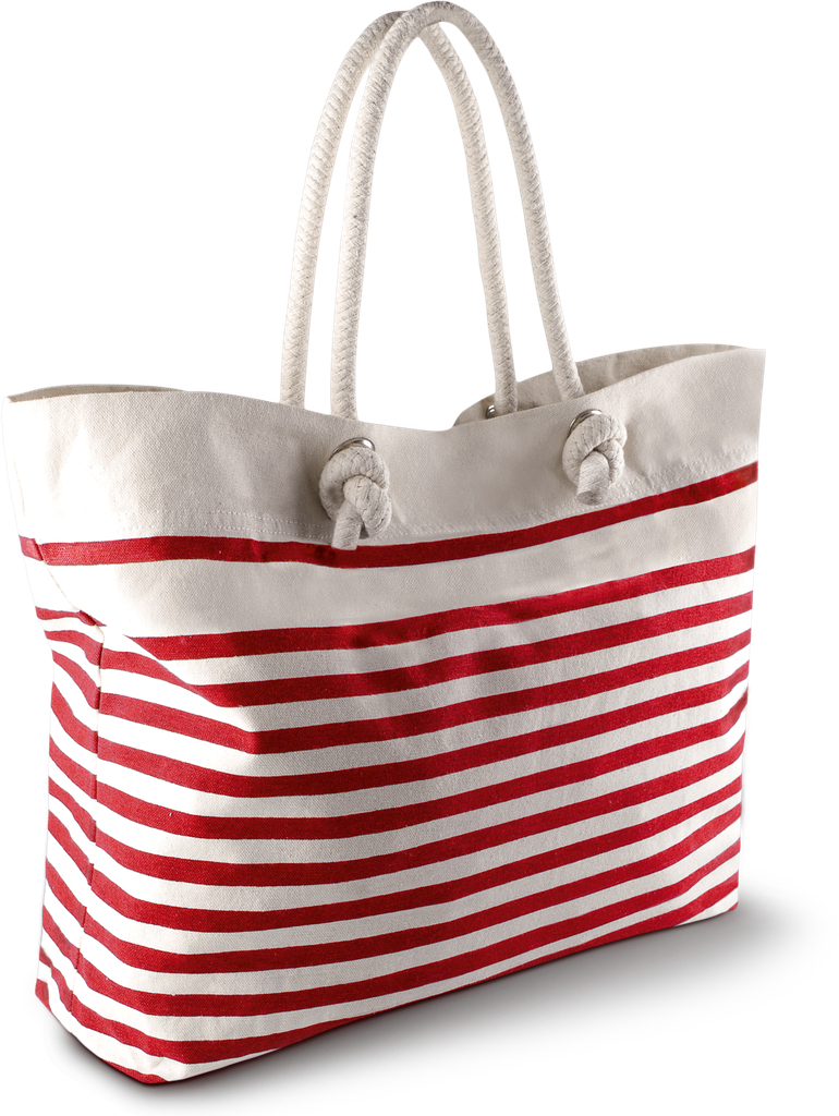 Kimood Sac de plage Natural / Red (KI0242)