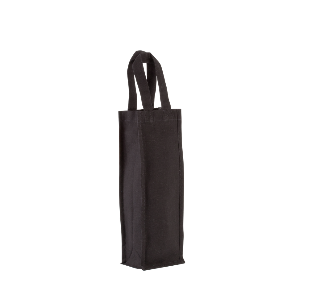 Kimood Sac porte-bouteille en coton canvas Black (KI0269)