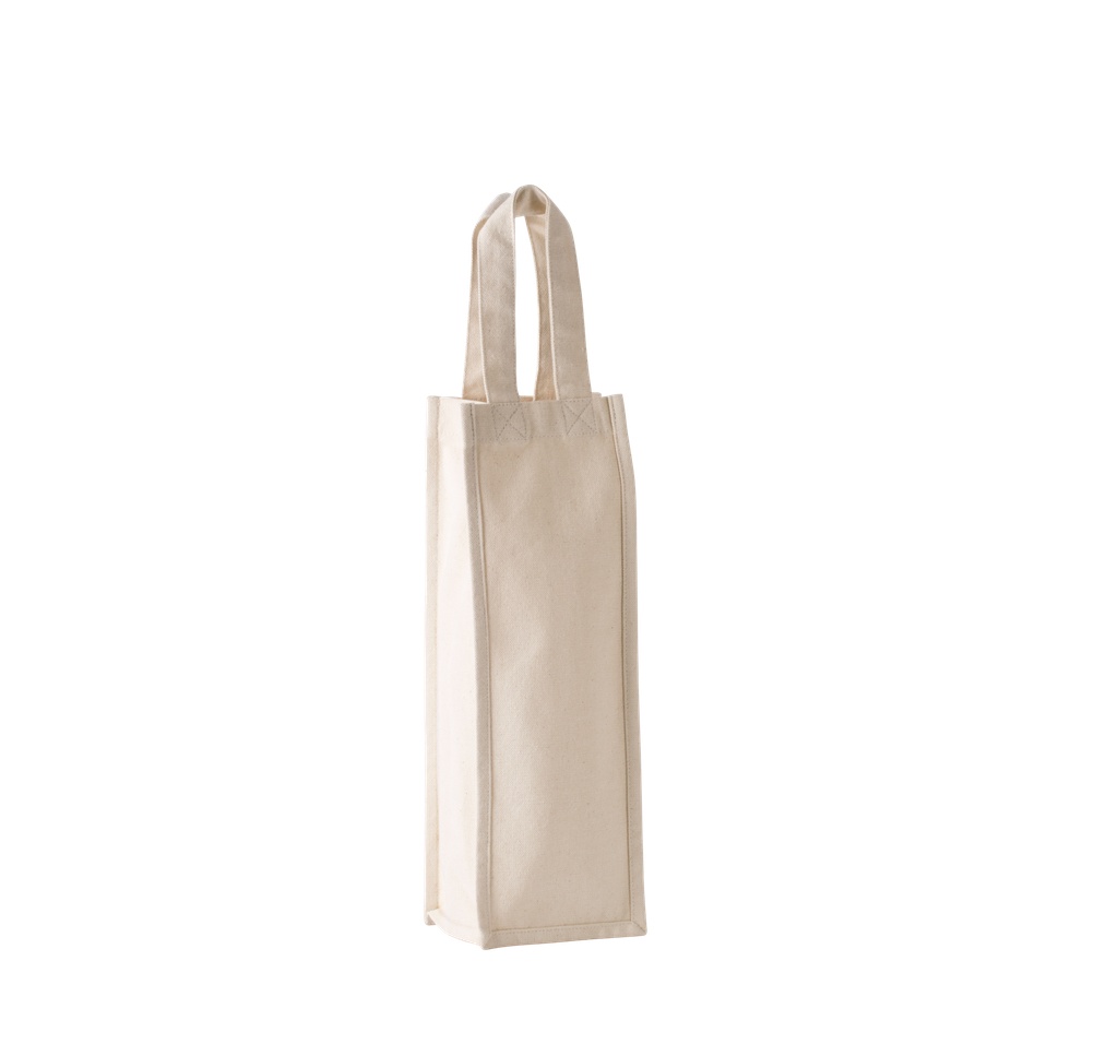 Kimood Sac porte-bouteille en coton canvas Natural (KI0269)