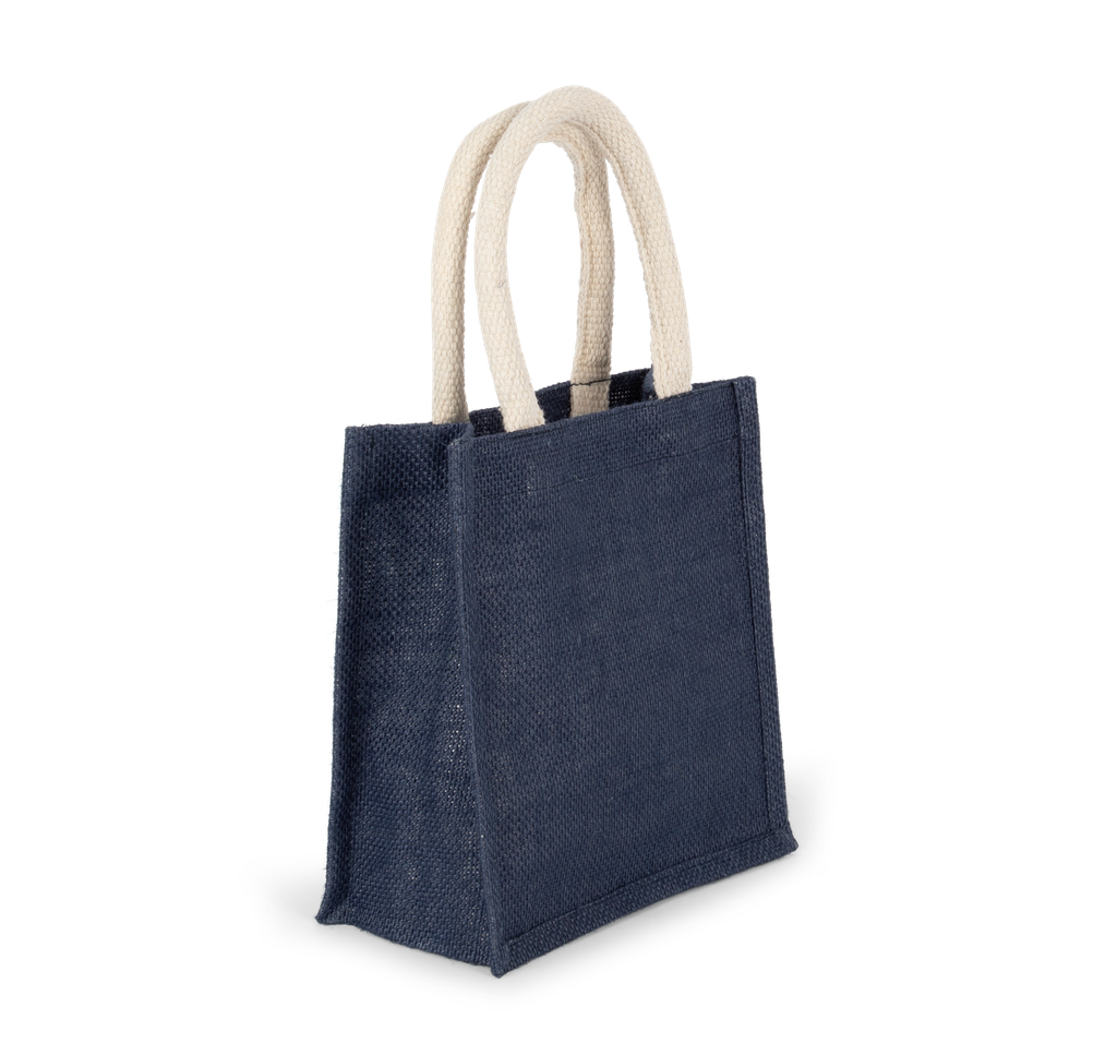Kimood Sac style cabas en toile de jute - petit modèle Midnight Blue (KI0272)