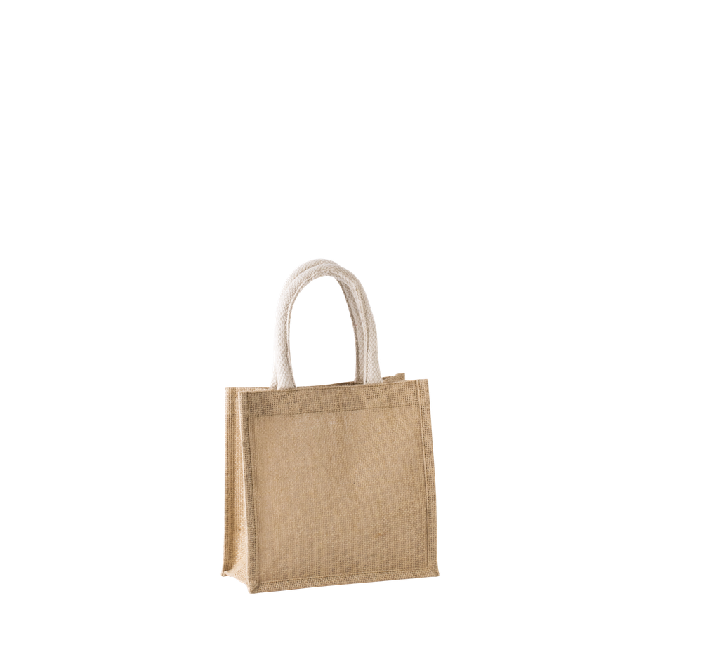 Kimood Sac style cabas en toile de jute - petit modèle Natural (KI0272)