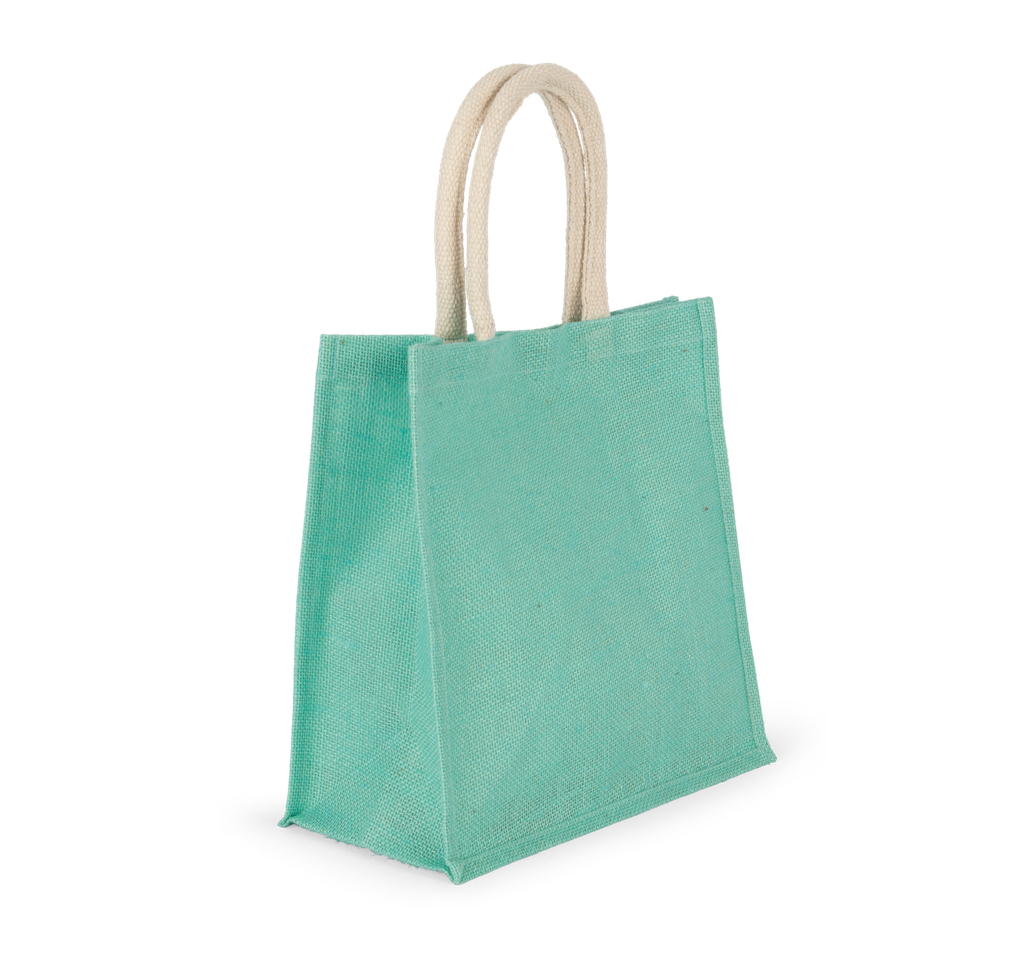 Kimood Sac style cabas en toile de jute - grand modèle Ice Mint (KI0274)