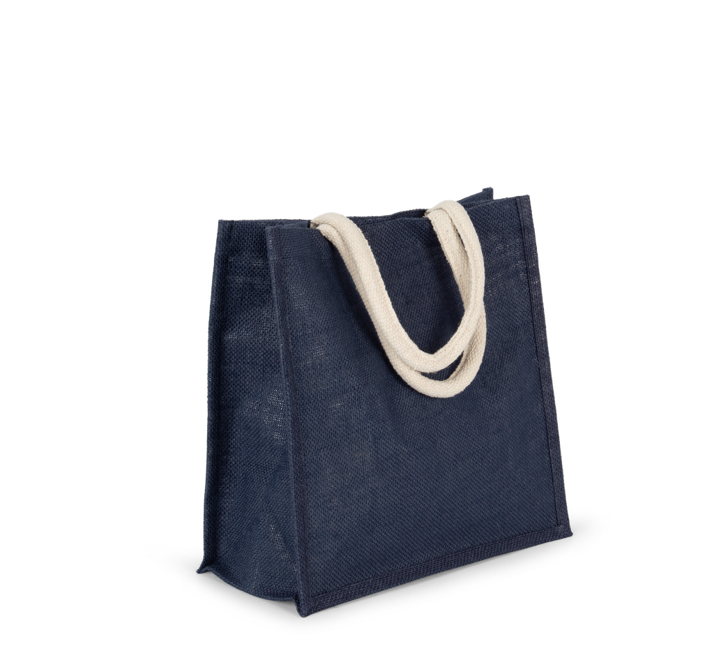 Kimood Sac style cabas en toile de jute - grand modèle Midnight Blue (KI0274)