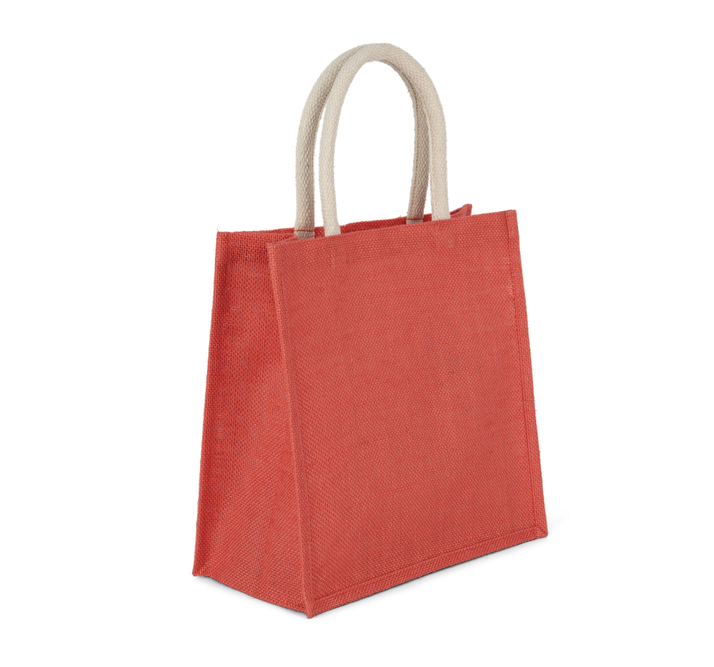 Kimood Sac style cabas en toile de jute - grand modèle True Coral (KI0274)