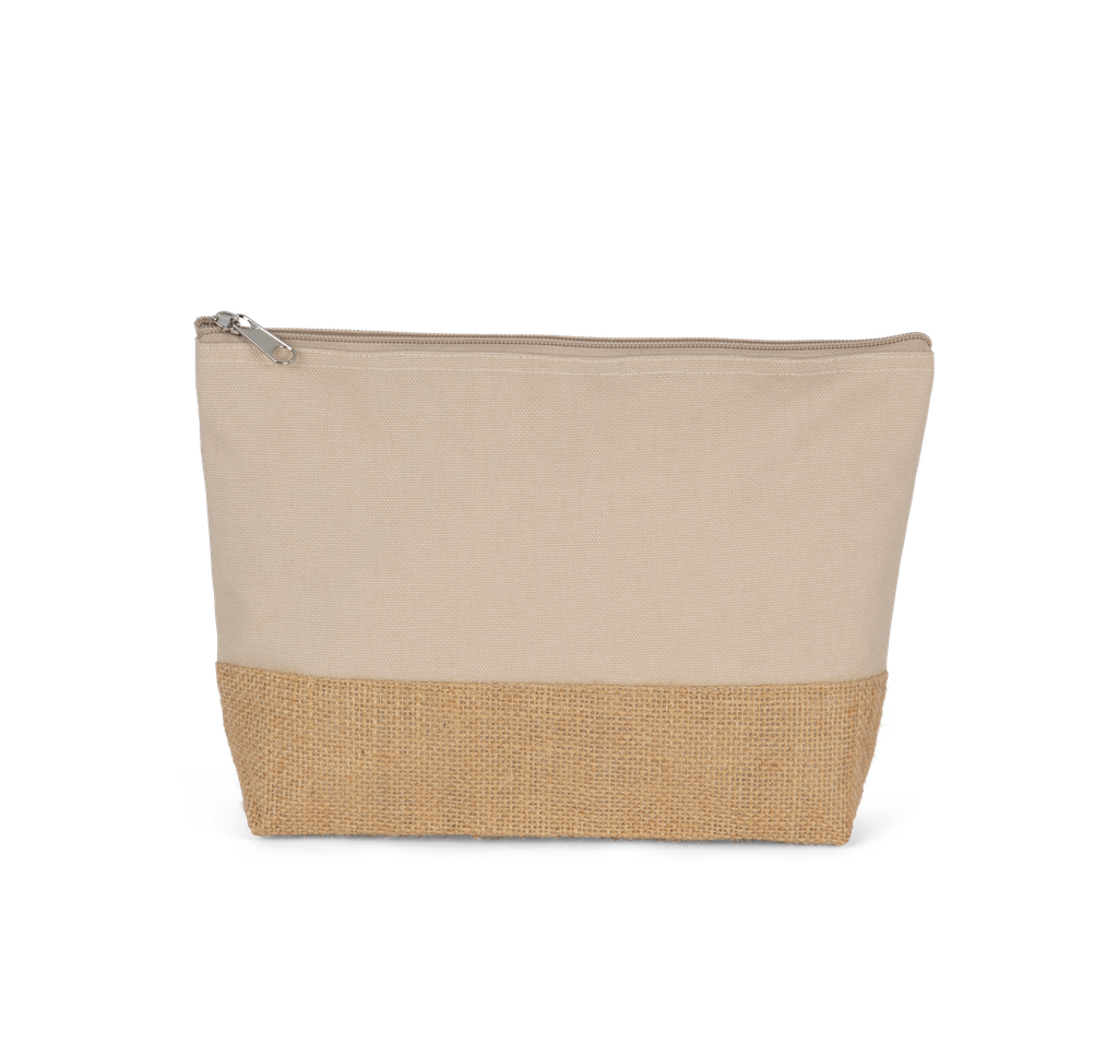 Kimood Pochette en toiles de coton et jute Light Sand / Natural (KI0276)