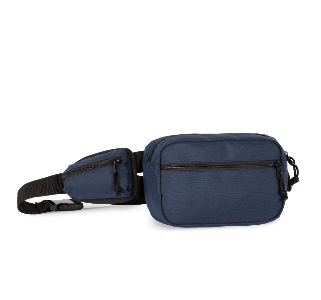 Kimood Sac banane recyclé grand format avec pochette latérale Navy (KI0371)