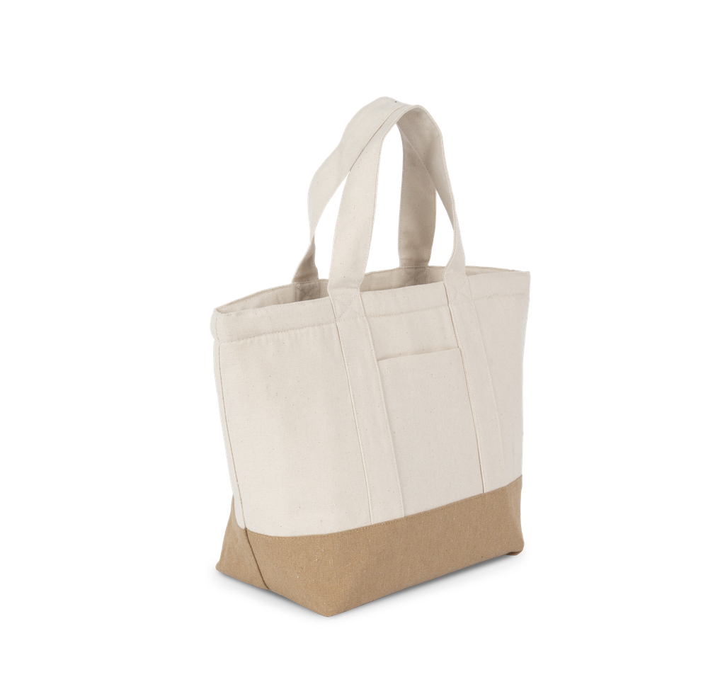Kimood Sac shopping isotherme recyclé Ecume / Hemp (KI0378)