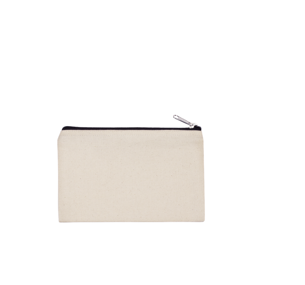 Kimood Pochette en coton canvas - petit modèle Natural / Black (KI0720)