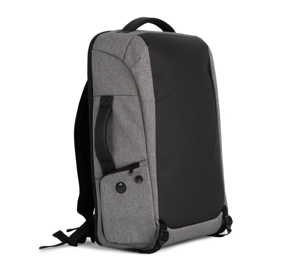 Kimood Sac à dos antivol en polyester Graphite Grey Heather / Black (KI0931)