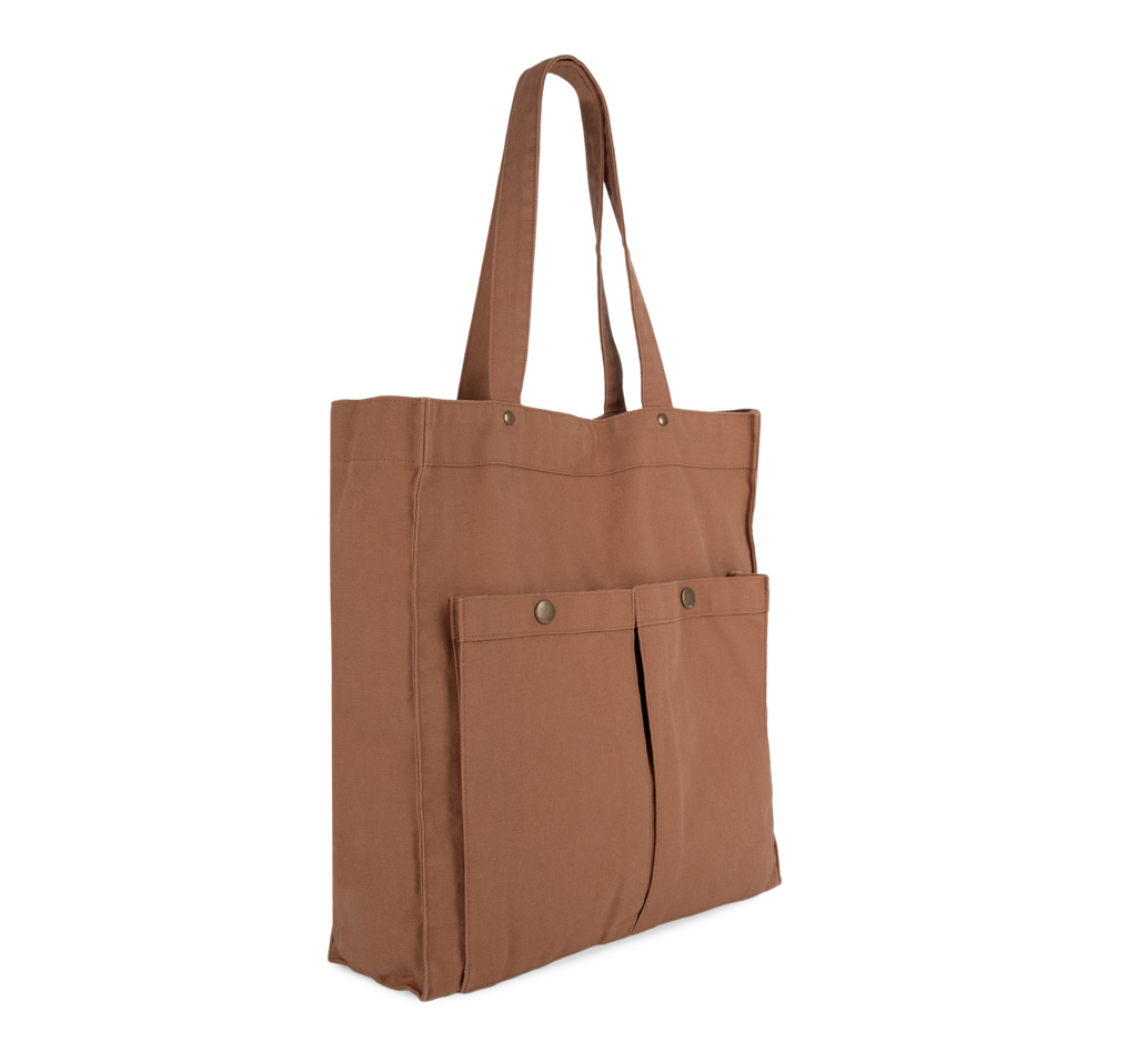 Kimood Sac à main à double poche frontale Washed Russet (KI3215)