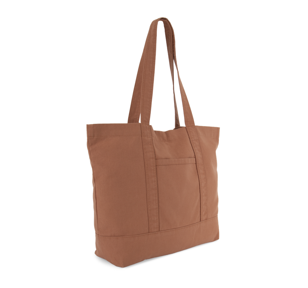 Kimood Grand sac shopping à poche latérale Washed Russet (KI3214)