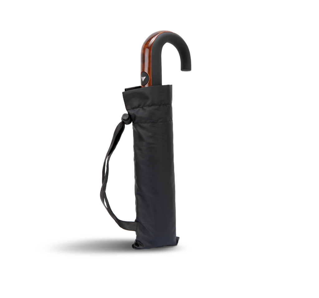 Kimood Mini parapluie classique poignée arrondie Black (KI2013)