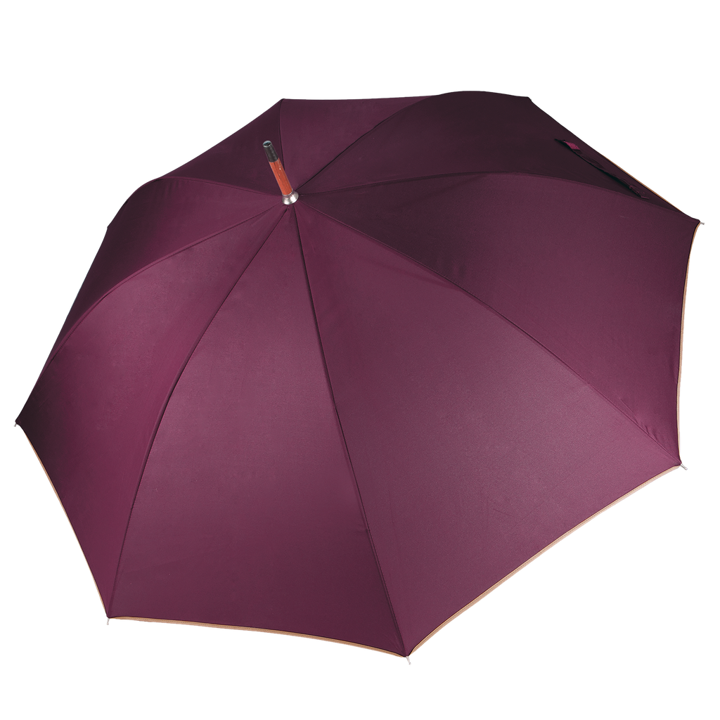 Kimood Parapluie mât en bois Burgundy / Beige (KI2020)