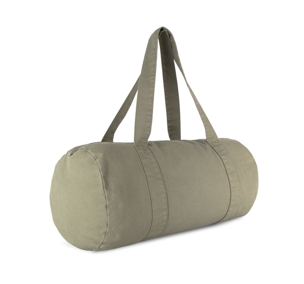 Kimood Sac polochon en coton biologique Washed Green Clay (KI6602)