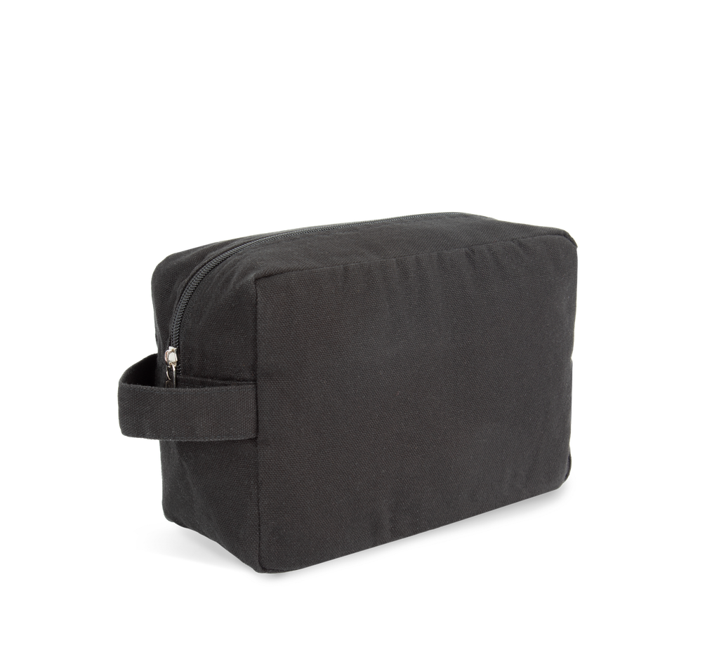 Kimood Trousse de toilette en coton biologique Washed Black (KI6303)