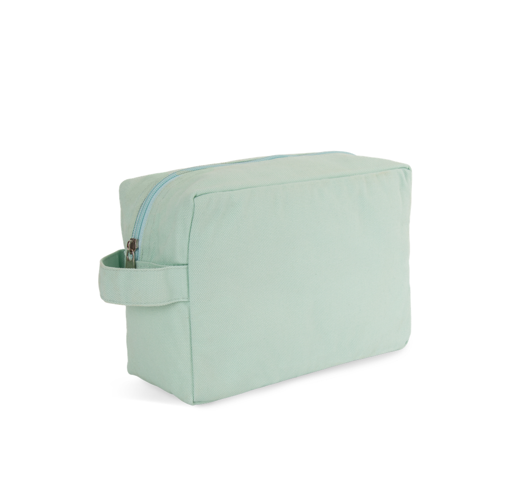 Kimood Trousse de toilette en coton biologique Washed Misty Green (KI6303)