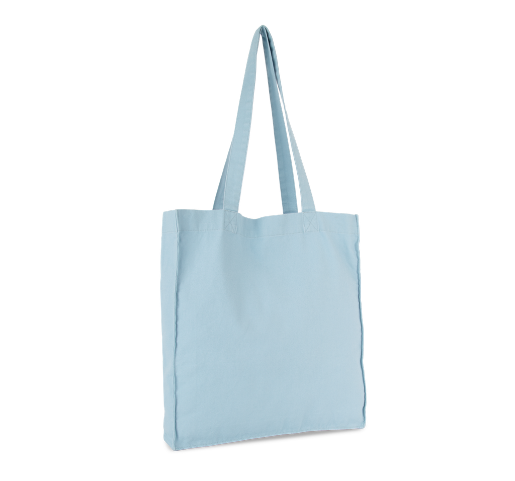 Kimood Tote bag avec fond et soufflet Washed Dream Blue (KI6203)